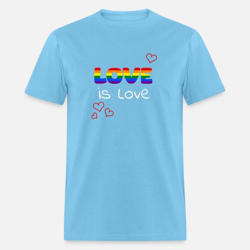 LGBTQAI Rainbow love is love colored hearts