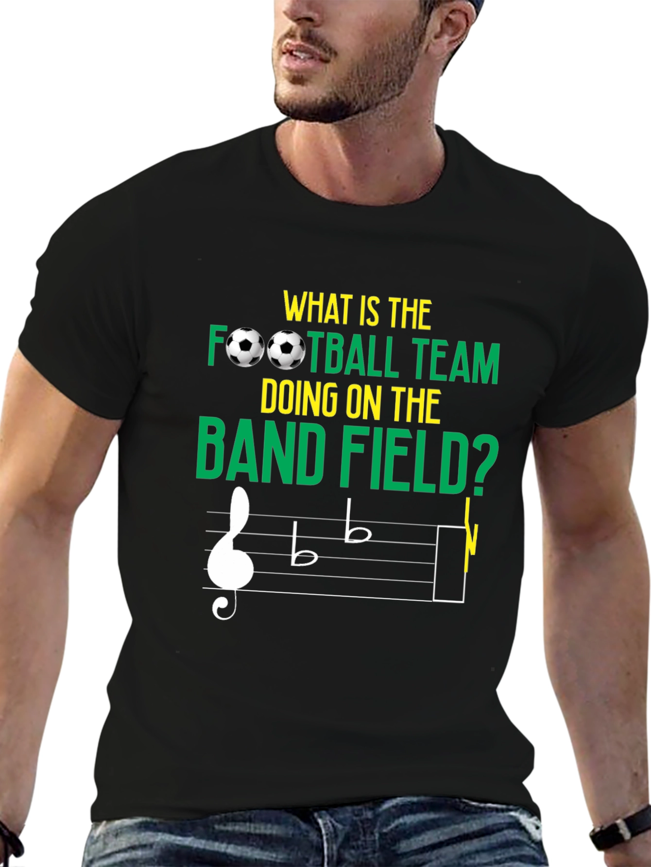Funny Music & Football T-Shirt - Band Field Joke