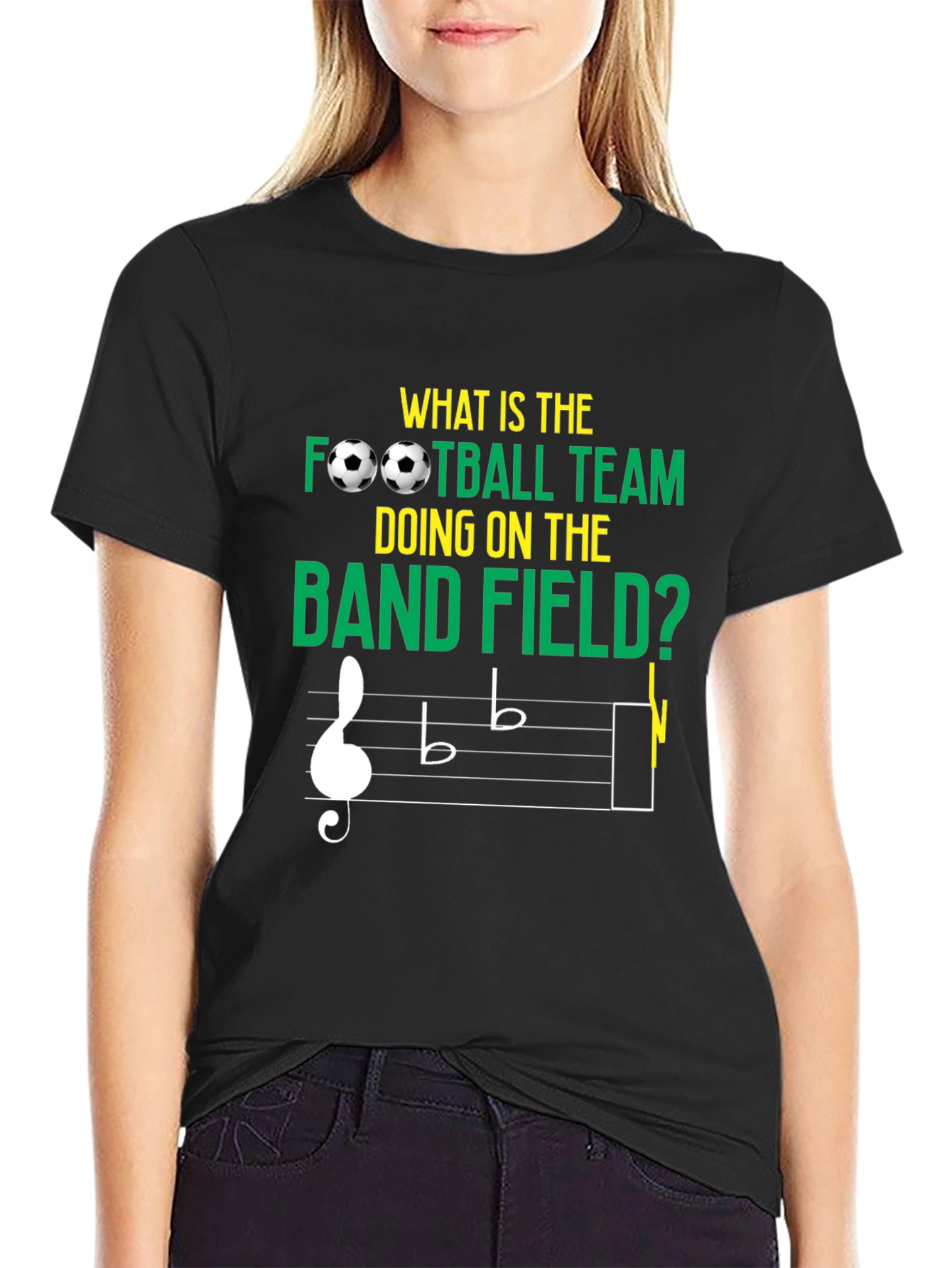 Funny Music & Football T-Shirt - Band Field Joke
