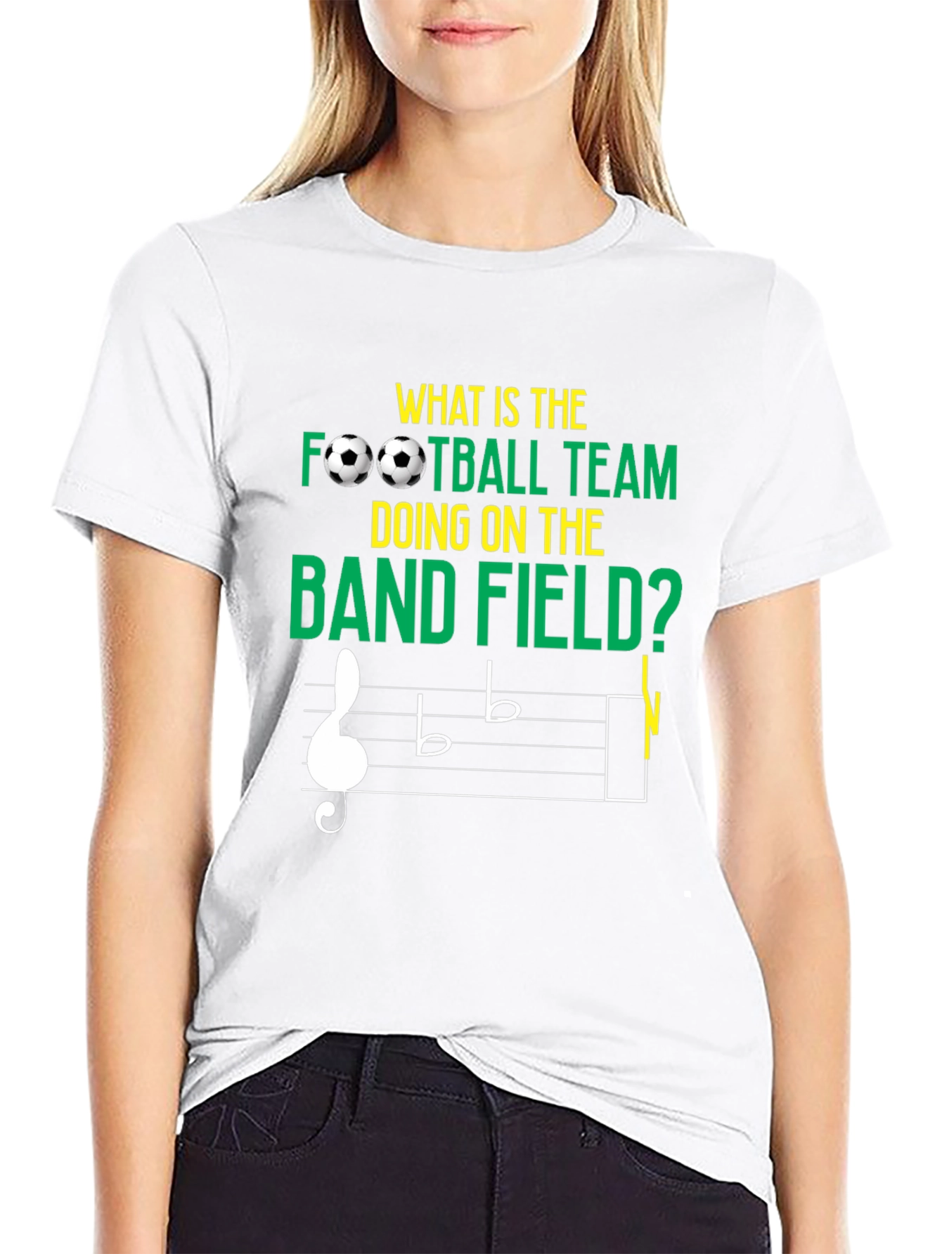 Funny Music & Football T-Shirt - Band Field Joke