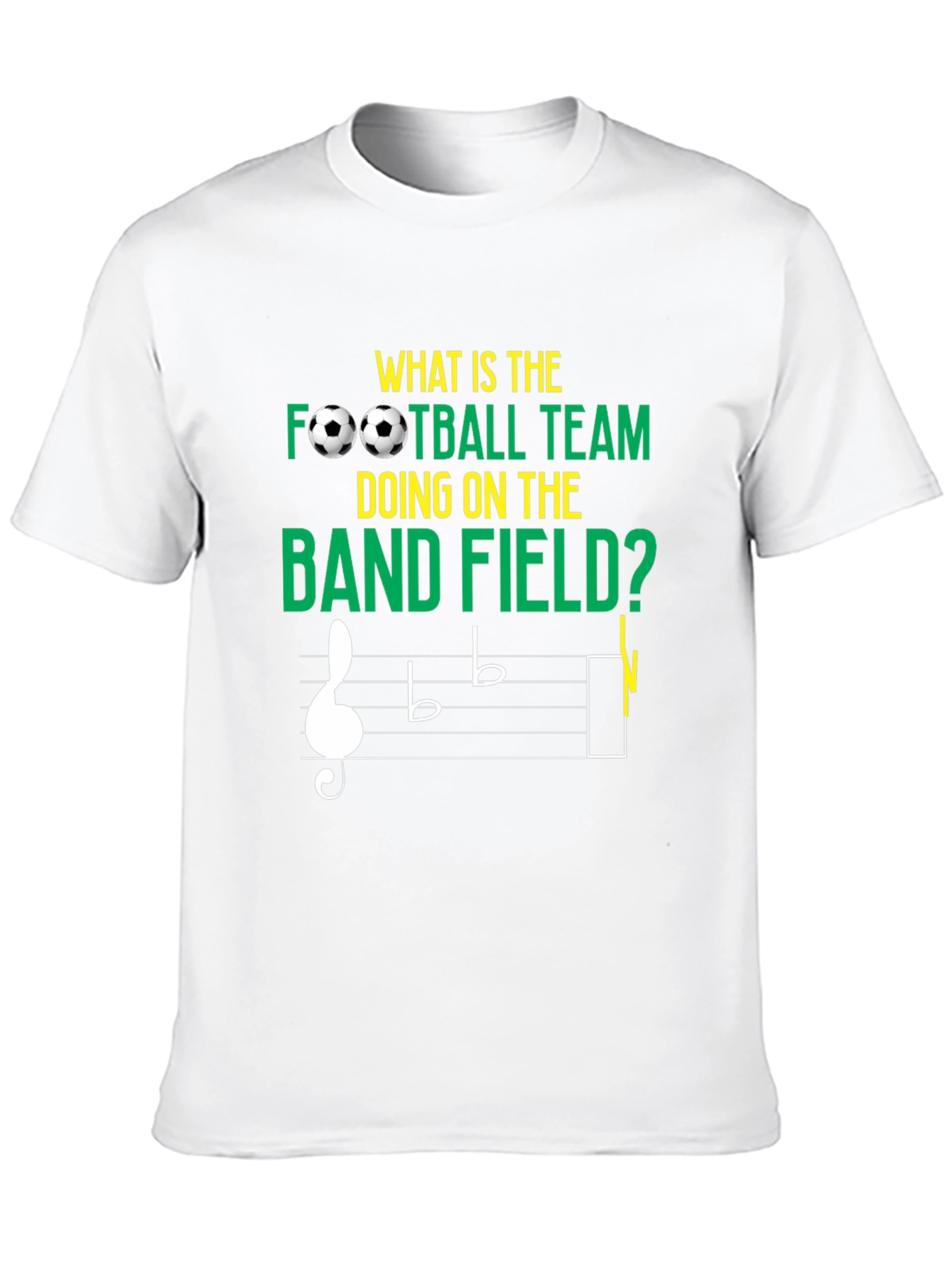 Funny Music & Football T-Shirt - Band Field Joke