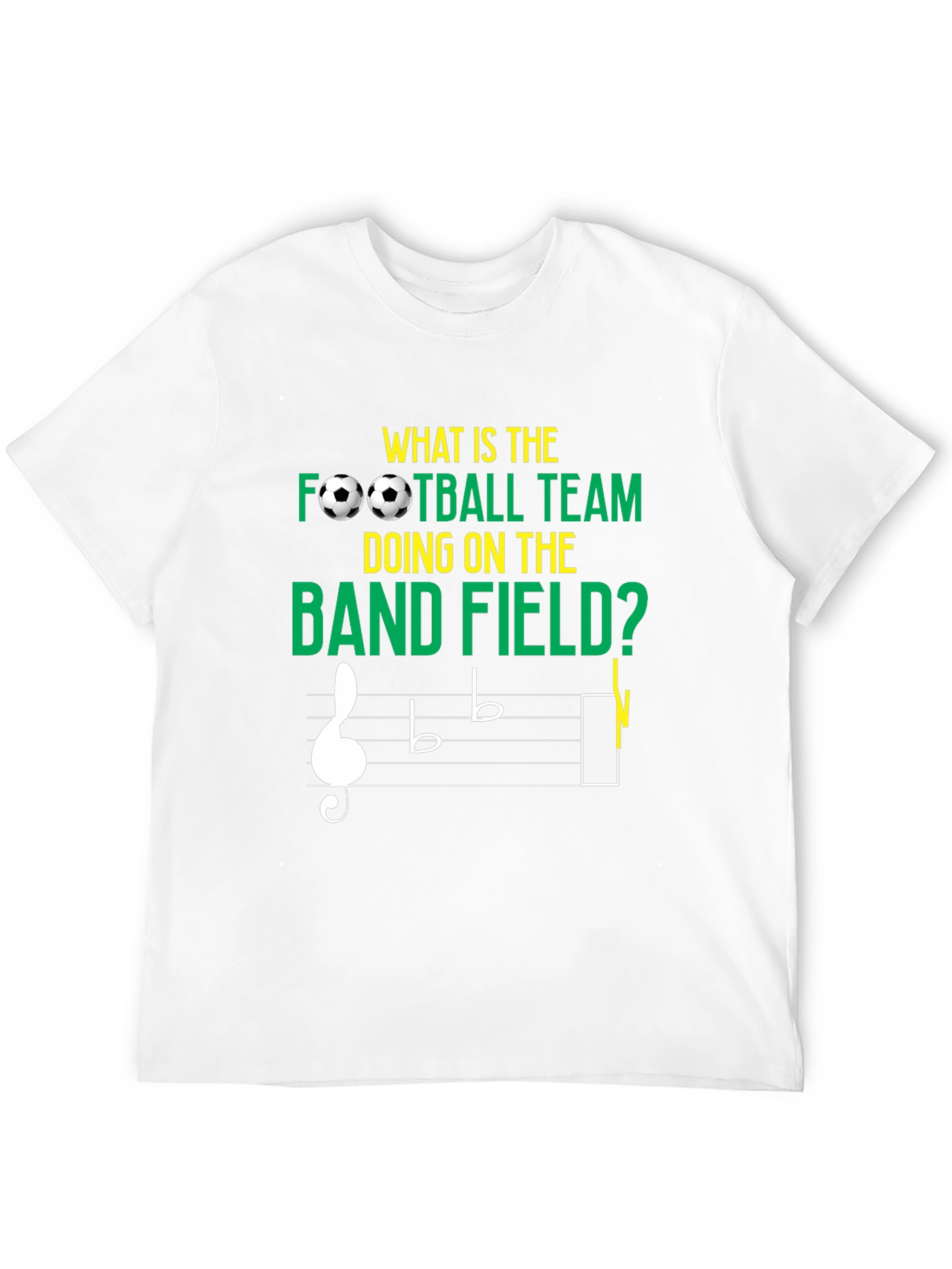 Funny Music & Football T-Shirt - Band Field Joke