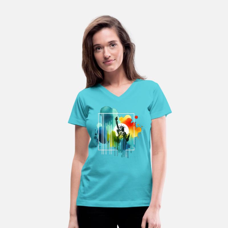 Liberty's Colorful Aura