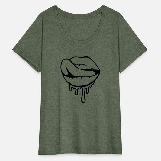 Licking Lips Design tshirt melting Hot Summerday