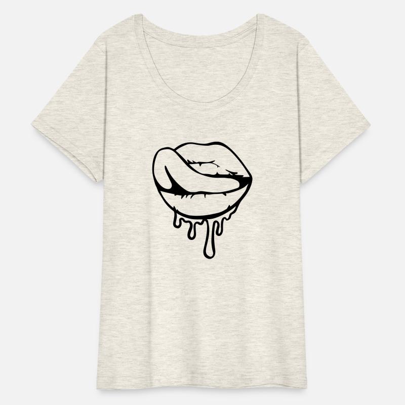 Licking Lips Design tshirt melting Hot Summerday