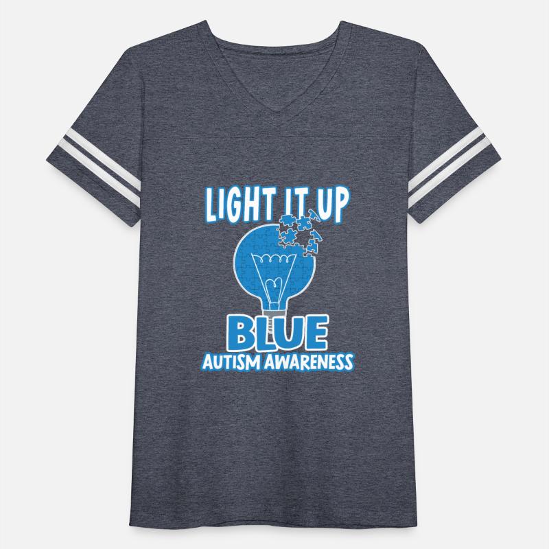 Light It Up Blue Autism awareness wear blue ribbon