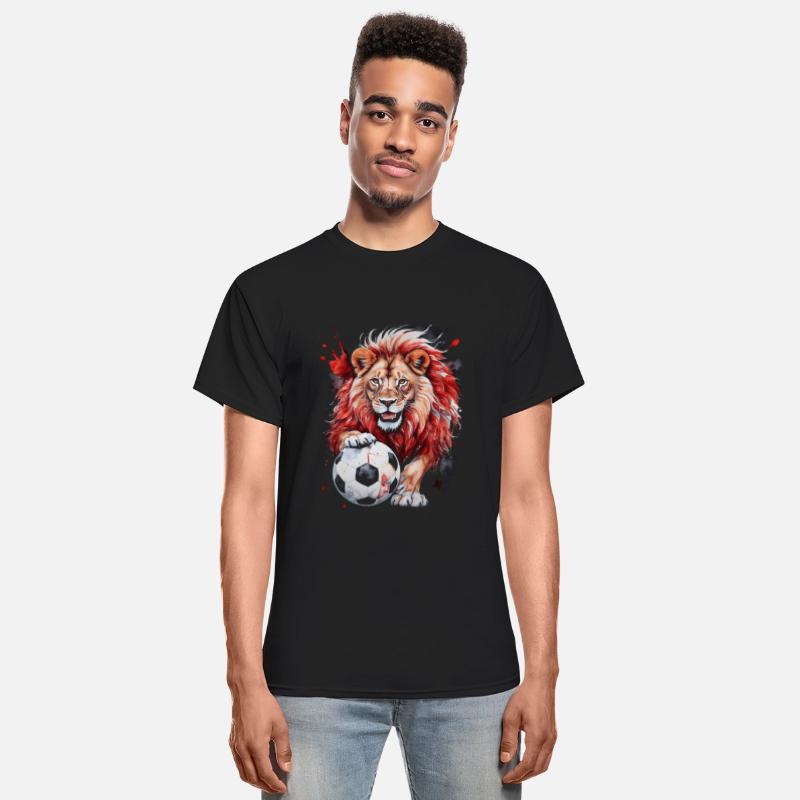 Lion Football Soccer Colorful Animal Graphic