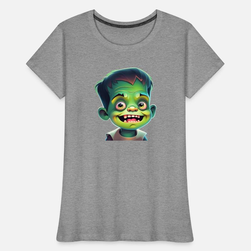 Little Green Zombie Face Smiling