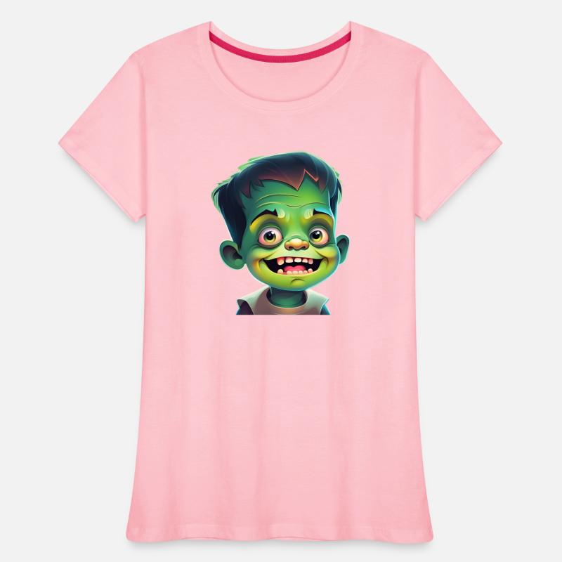 Little Green Zombie Face Smiling