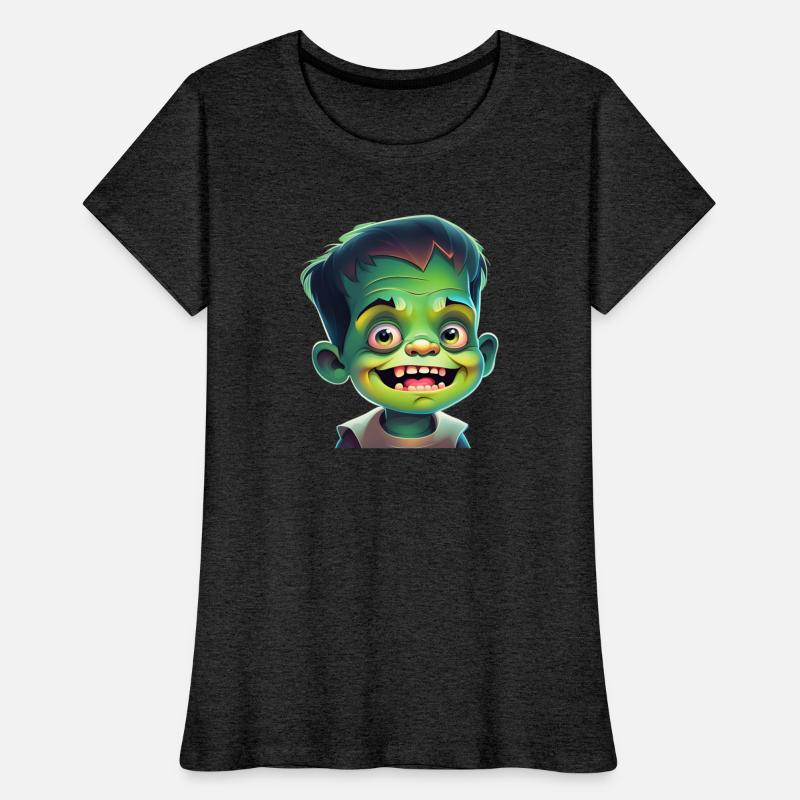 Little Green Zombie Face Smiling