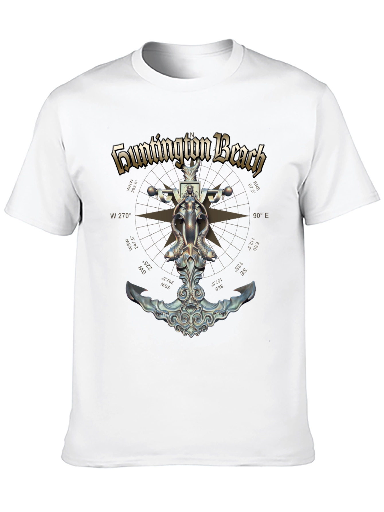 Huntington Beach Nautical Anchor T-Shirt