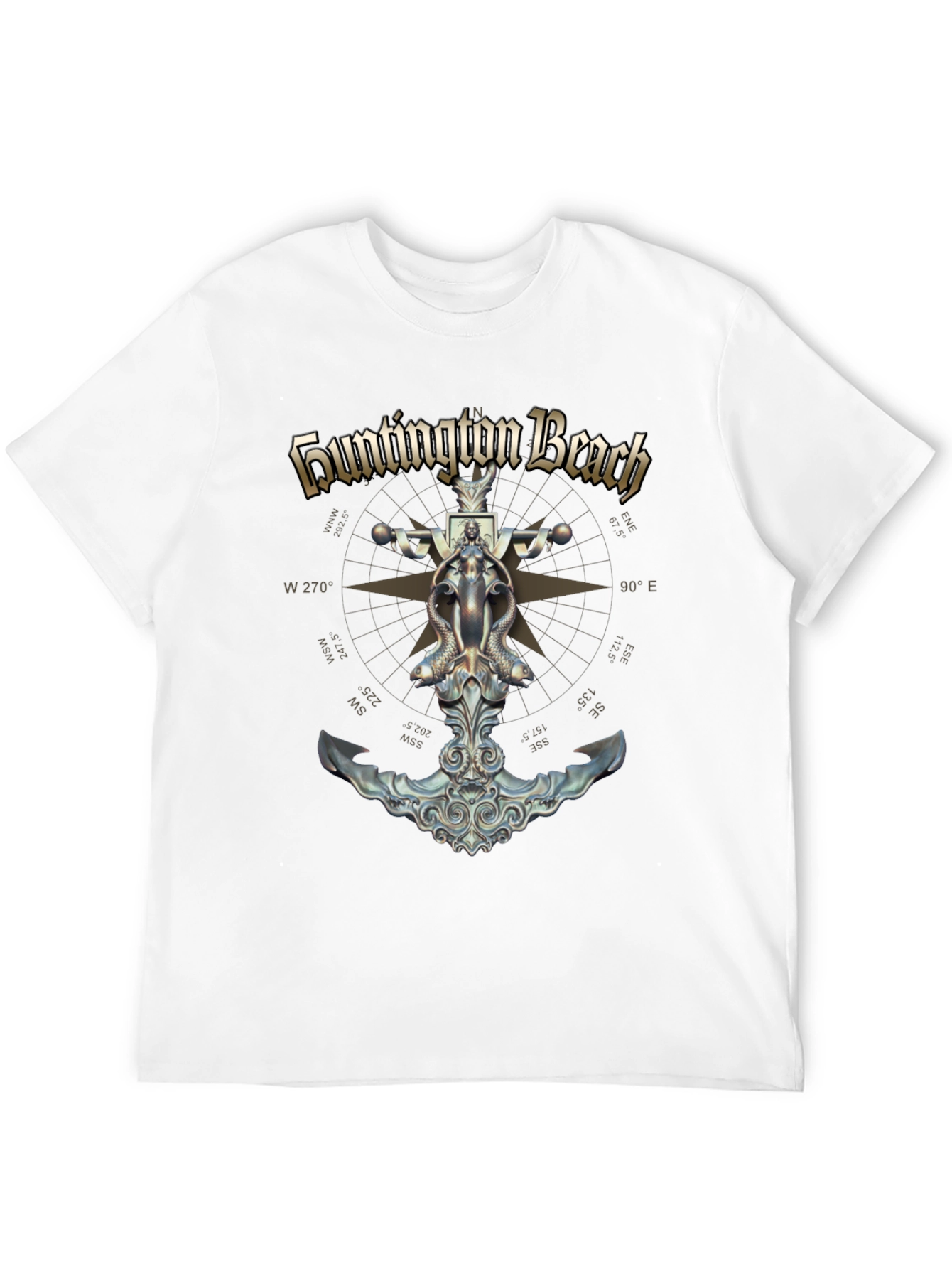 Huntington Beach Nautical Anchor T-Shirt