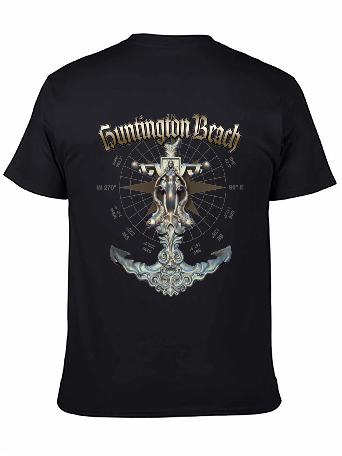 Huntington Beach Nautical Anchor T-Shirt