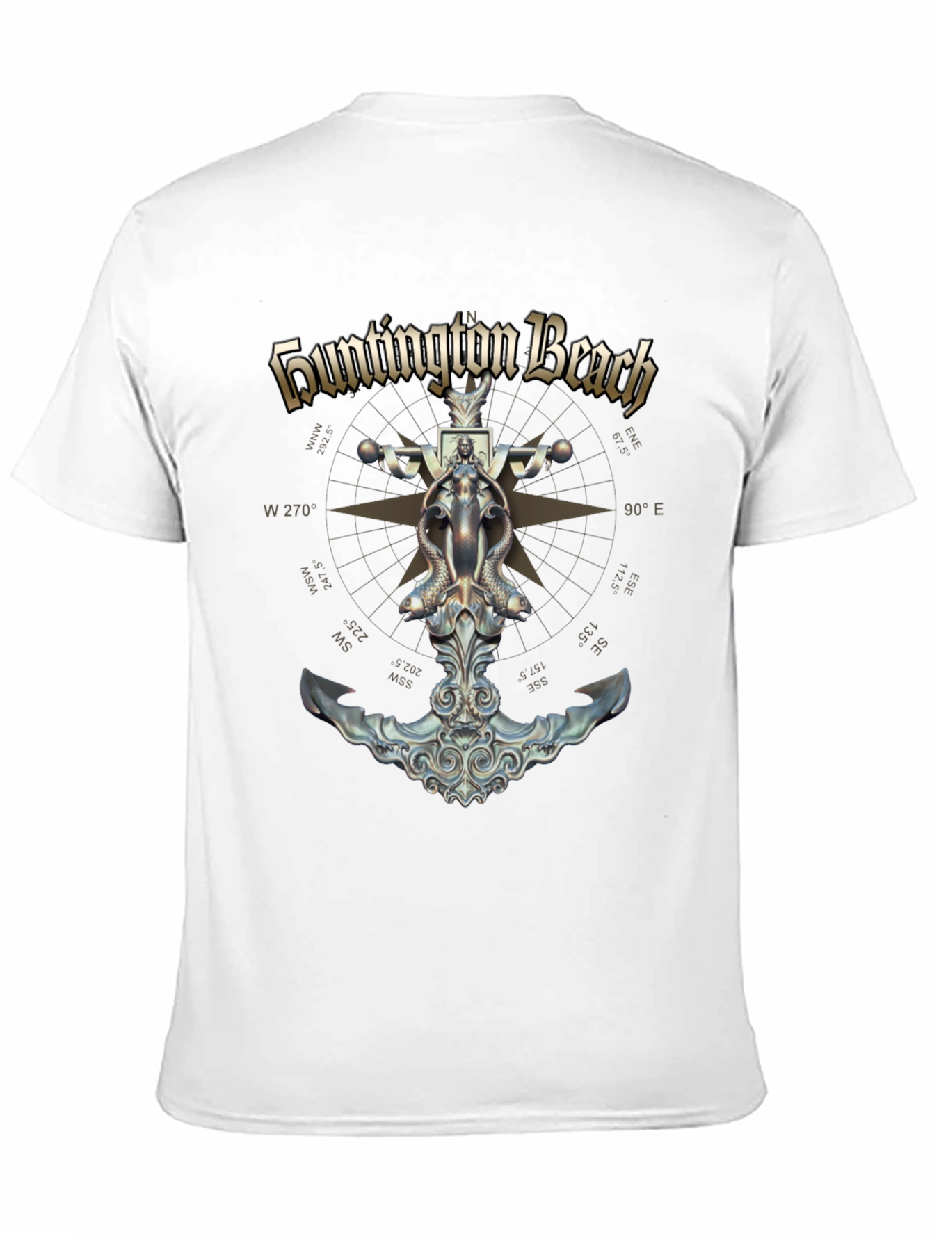 Huntington Beach Nautical Anchor T-Shirt