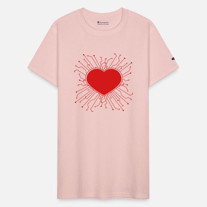 love heart circuit wire data microchip circuit ene