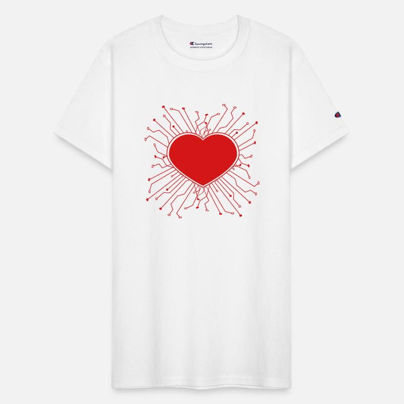 love heart circuit wire data microchip circuit ene