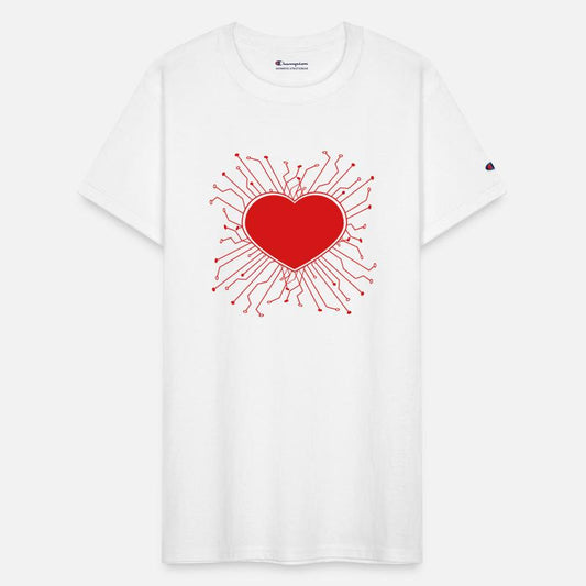 love heart circuit wire data microchip circuit ene