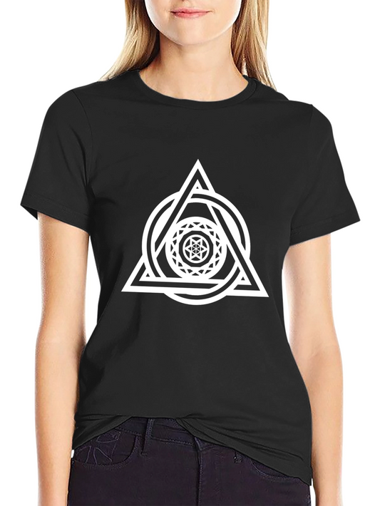 Geometric Symbol Black T-Shirt