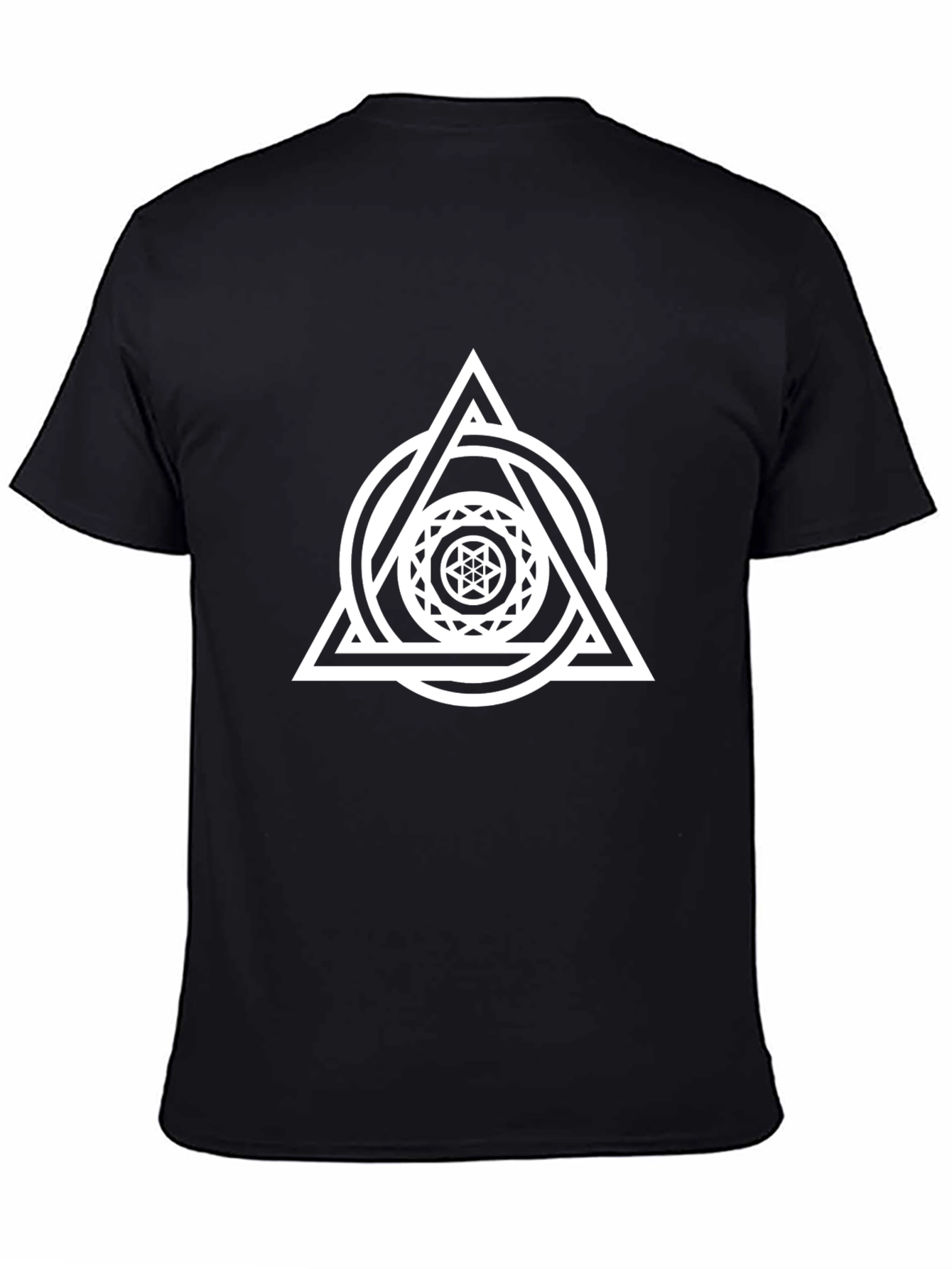 Geometric Symbol Black T-Shirt