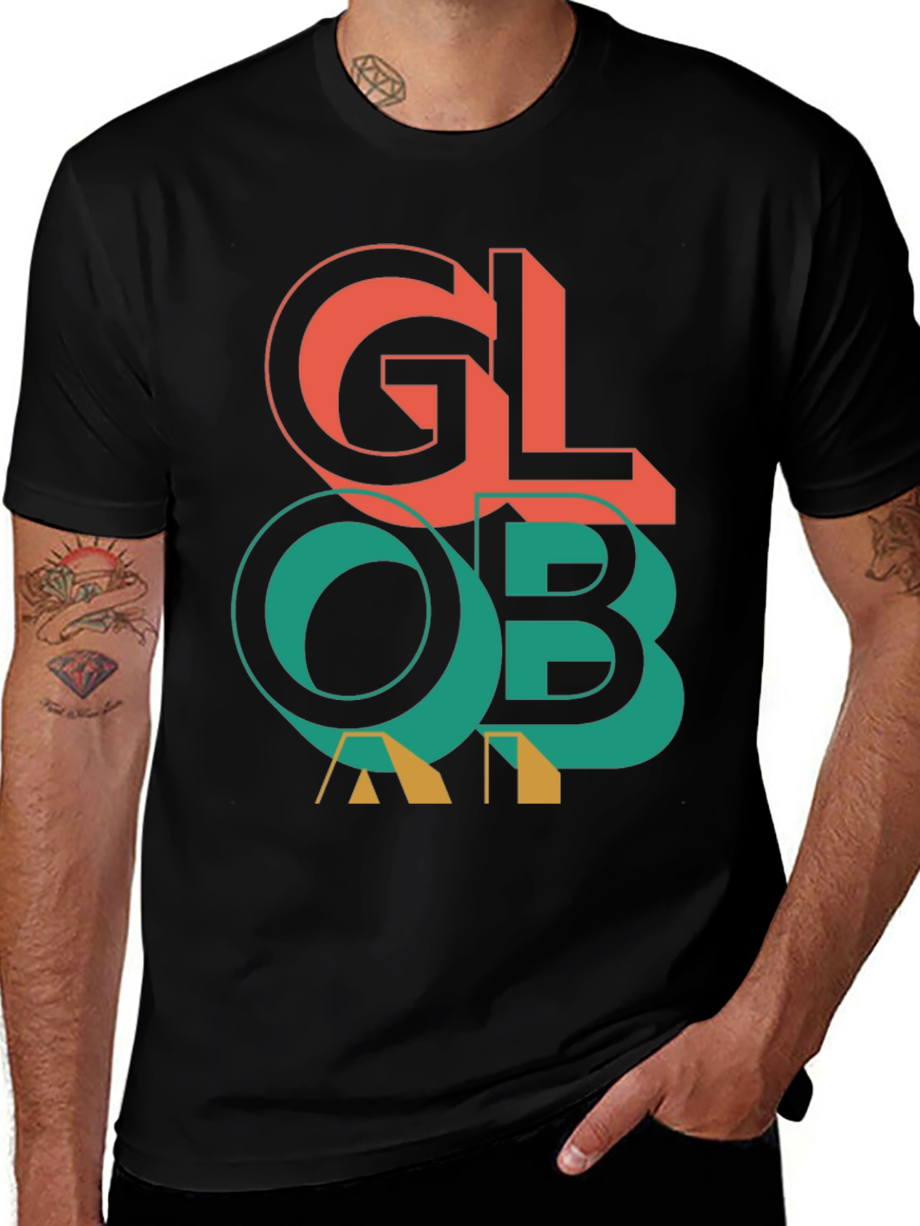 Global Graphic Print Tee - Stylish Everyday Wear