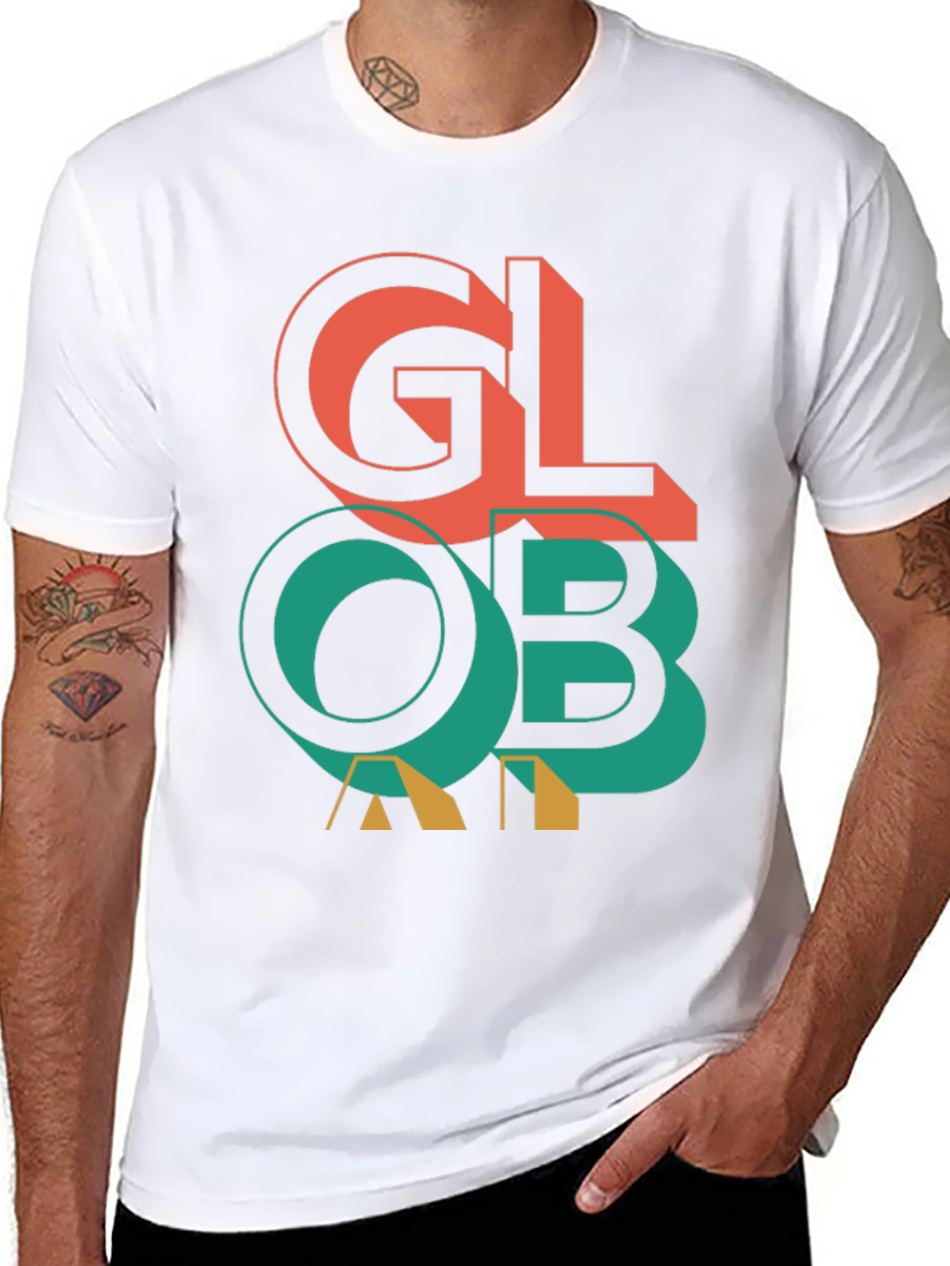 Global Graphic Print Tee - Stylish Everyday Wear