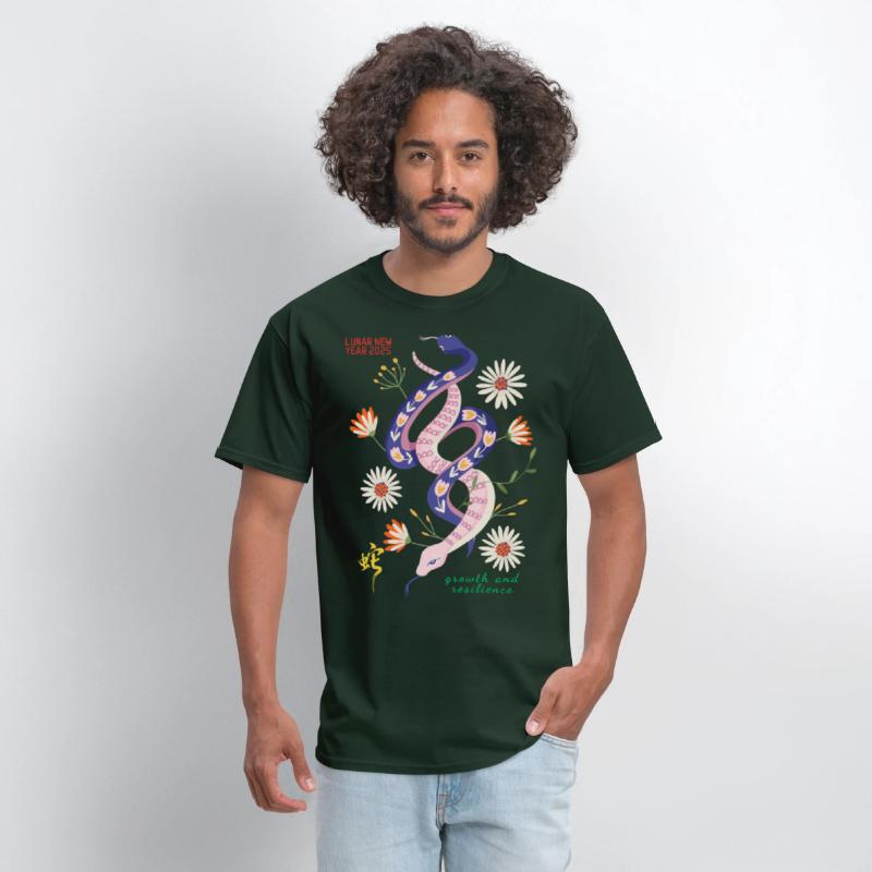 Lunar New Year Floral Snake Art