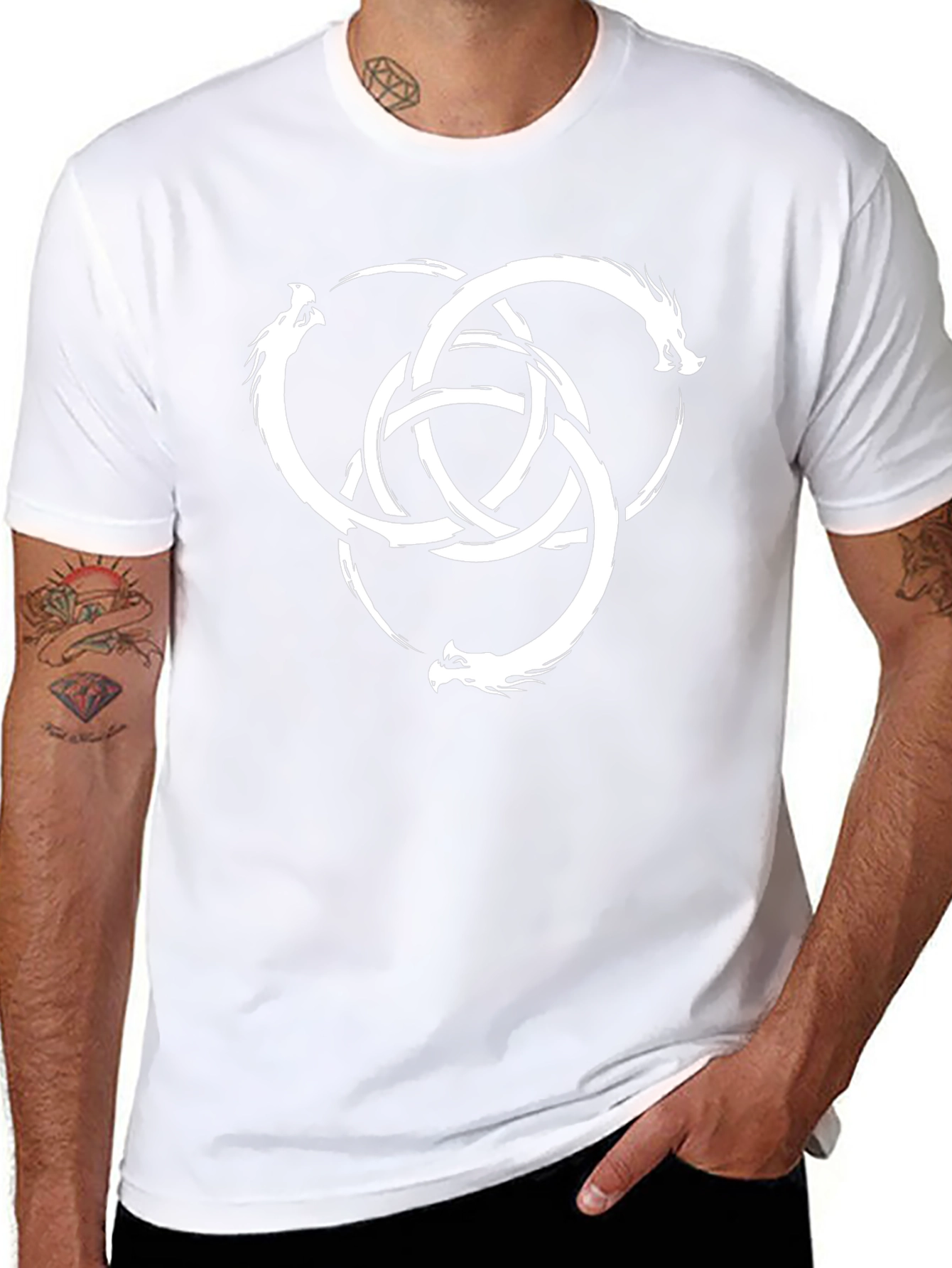 Dragon Knot Graphic Black T-Shirt