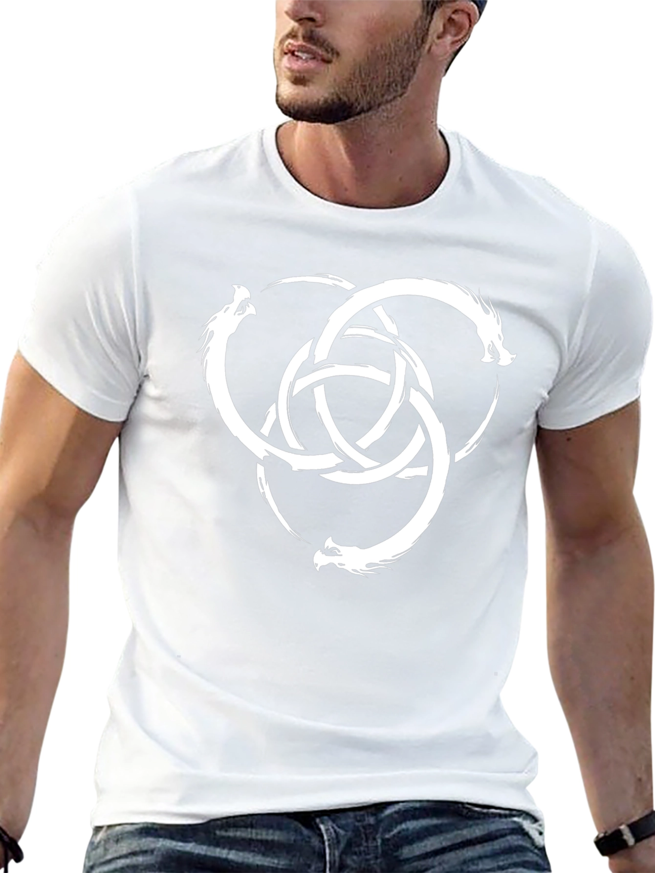 Dragon Knot Graphic Black T-Shirt