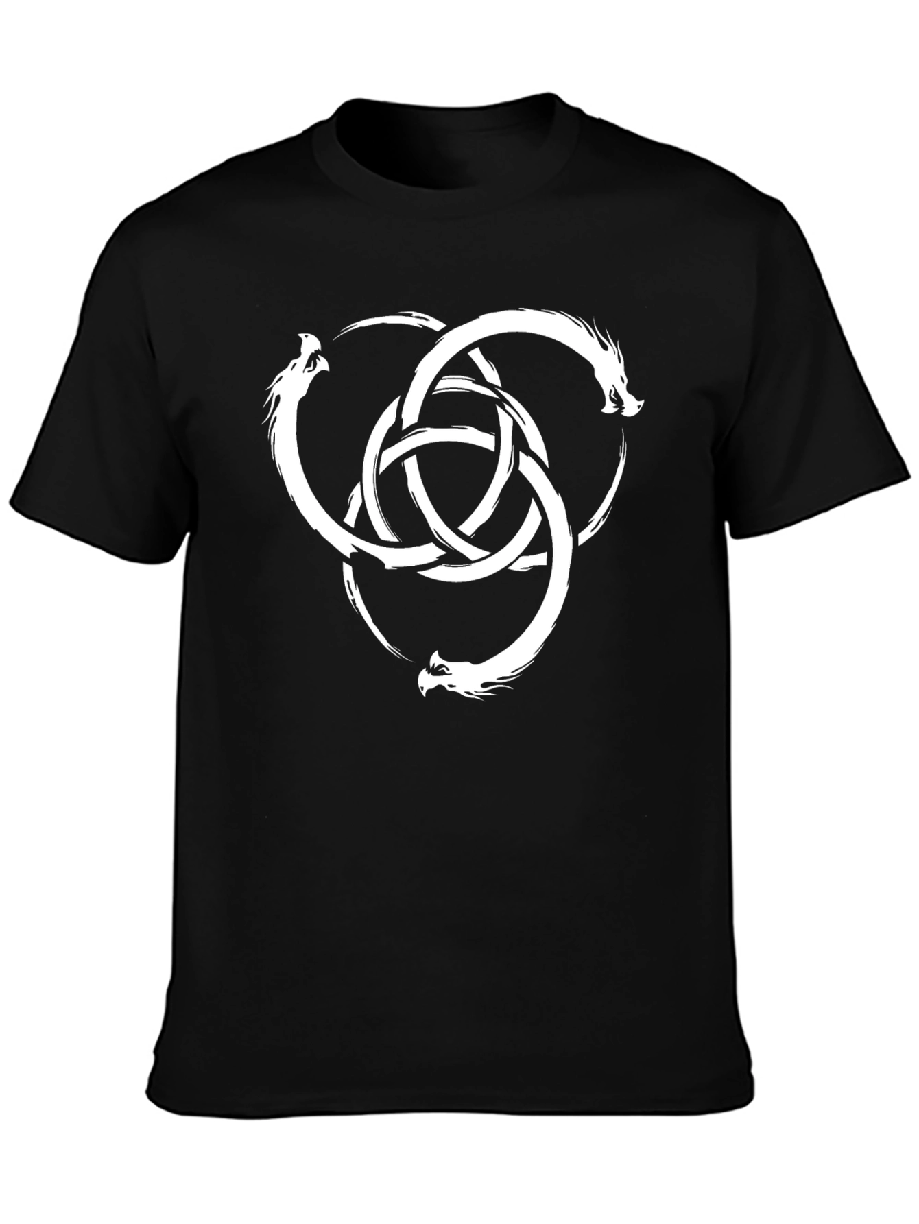 Dragon Knot Graphic Black T-Shirt