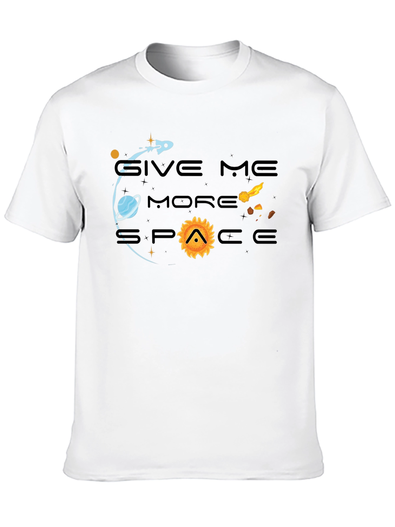 Give Me More Space Graphic Tee - Black