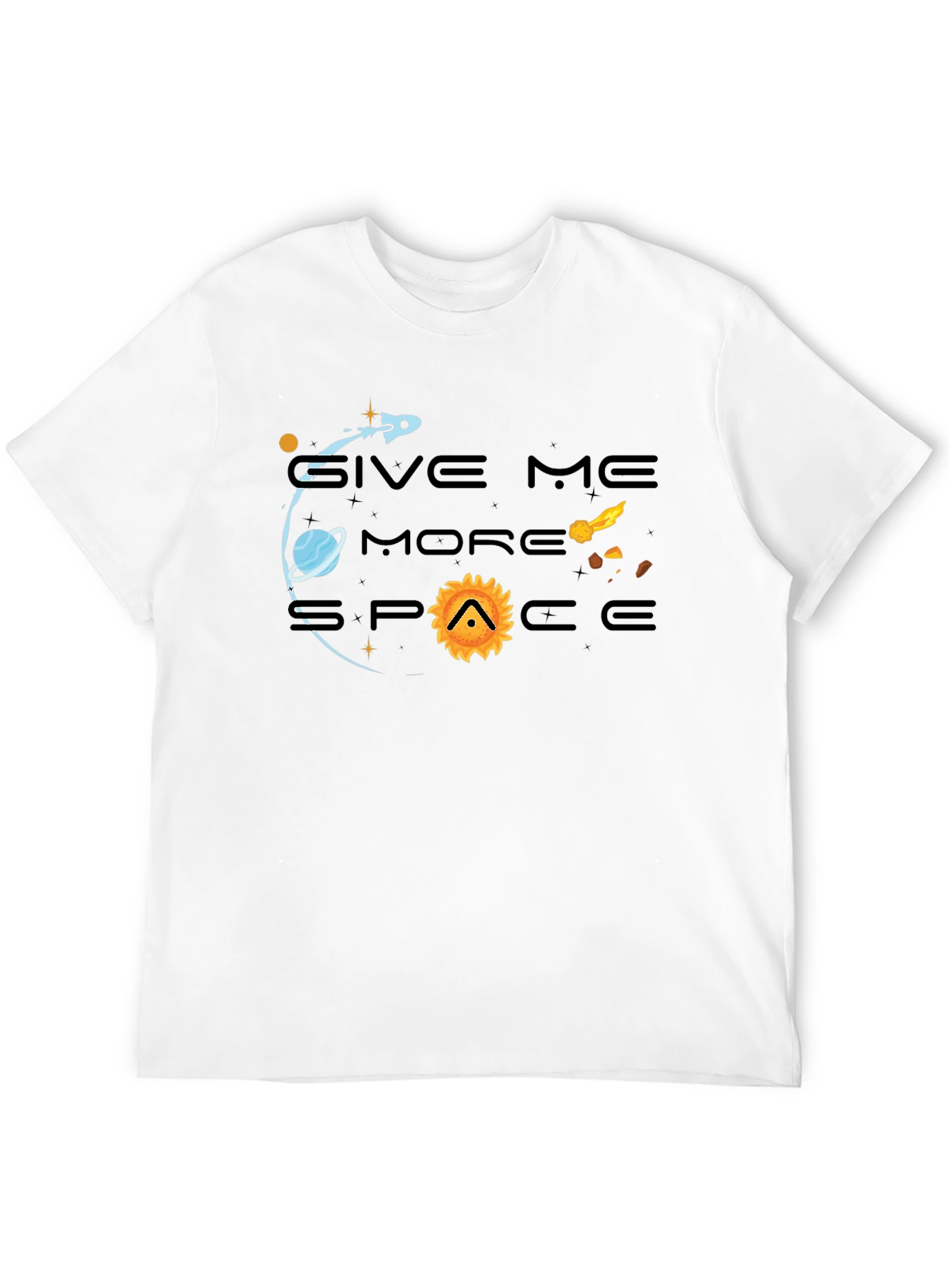 Give Me More Space Graphic Tee - Black