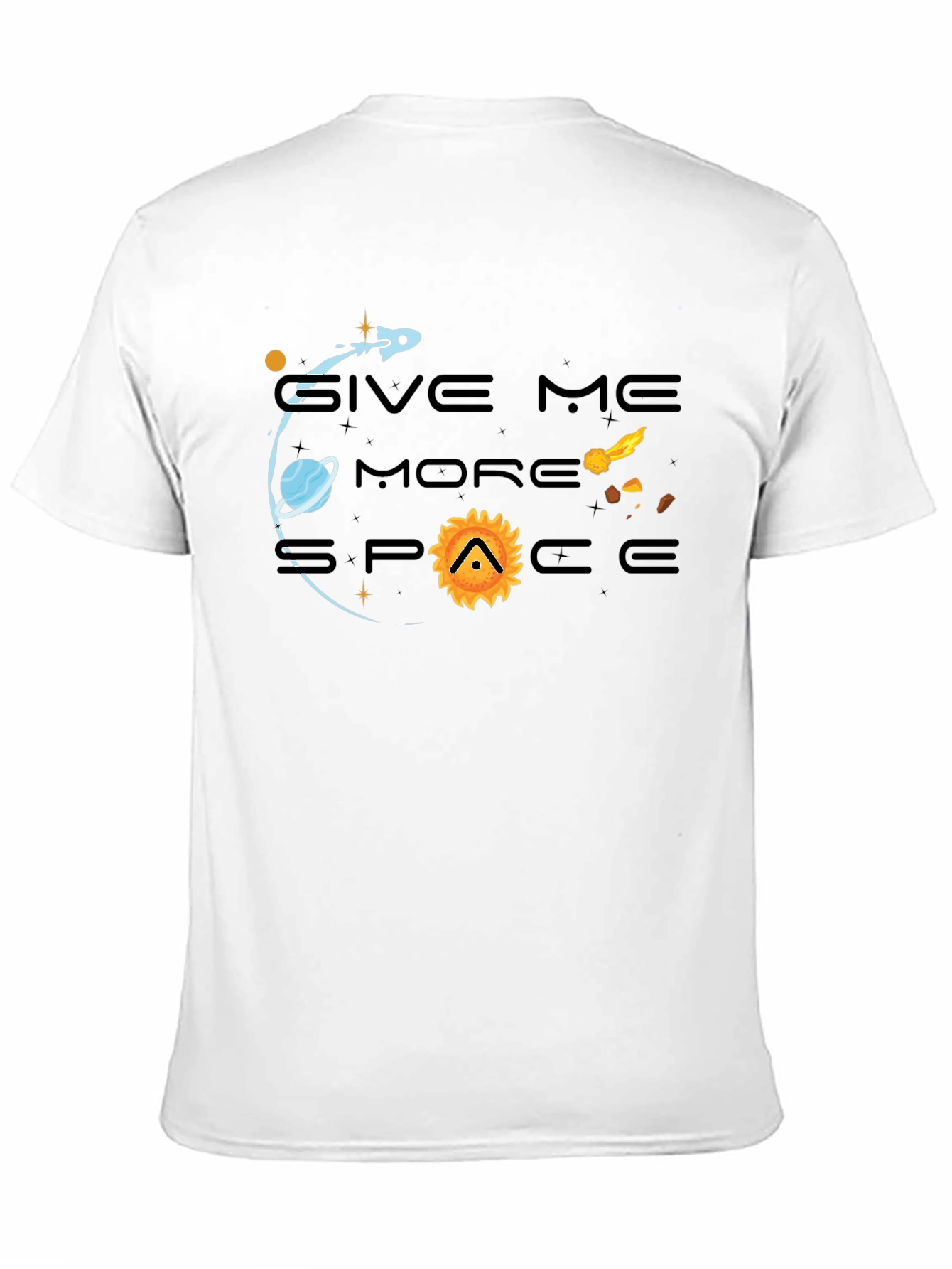 Give Me More Space Graphic Tee - Black