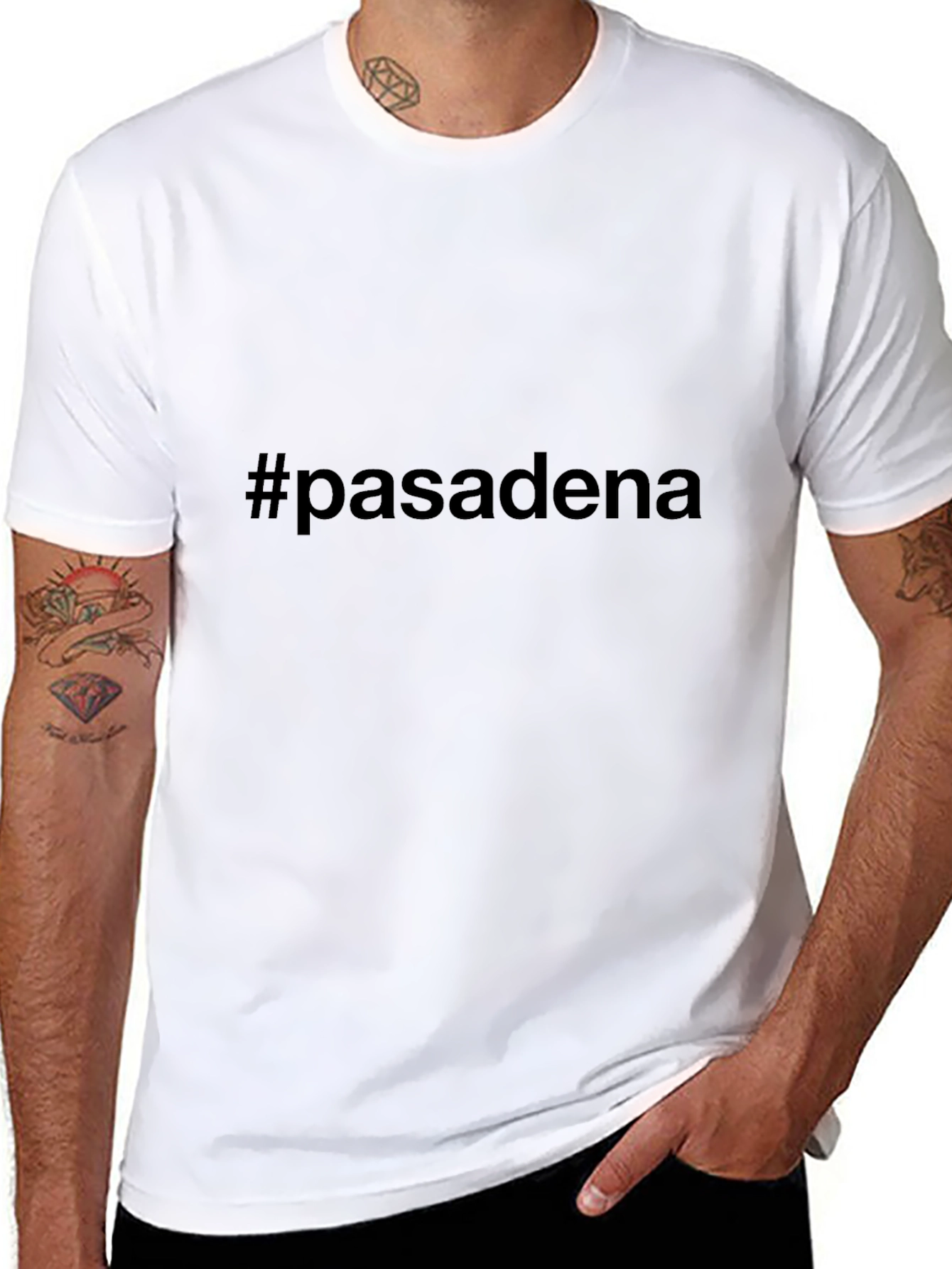 #pasadena Black T-Shirt - Stylish Casual Wear