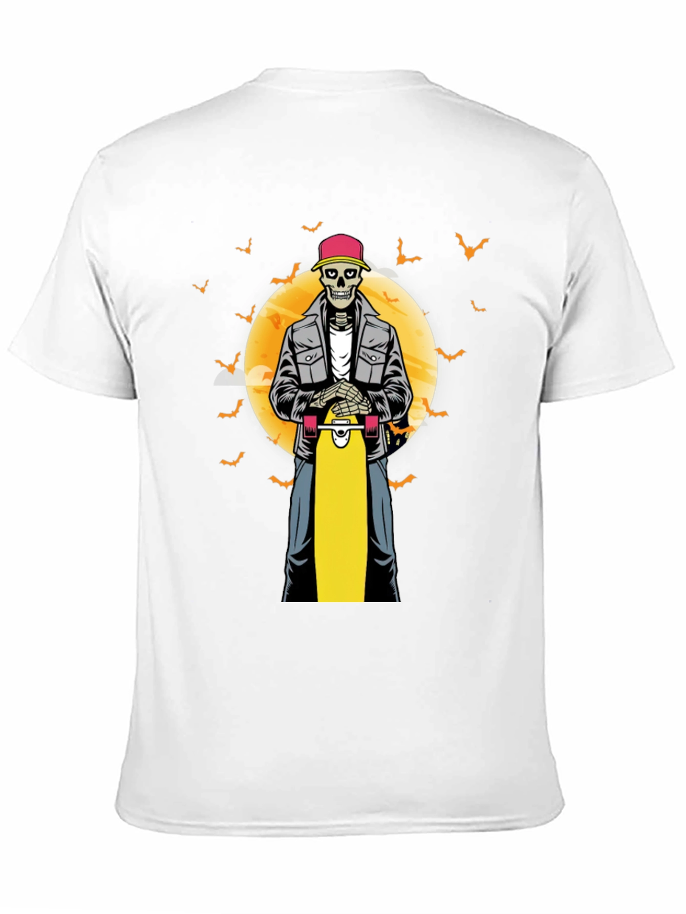 Skull Skateboarder T-Shirt - Halloween Graphic Tee