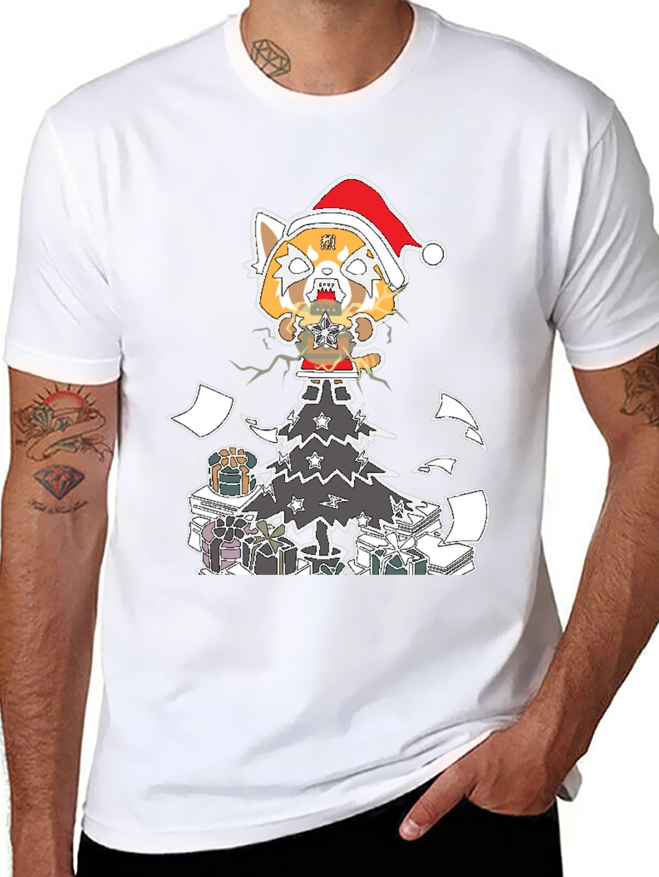 Aggretsuko Christmas T-Shirt - Heavy Metal Holiday