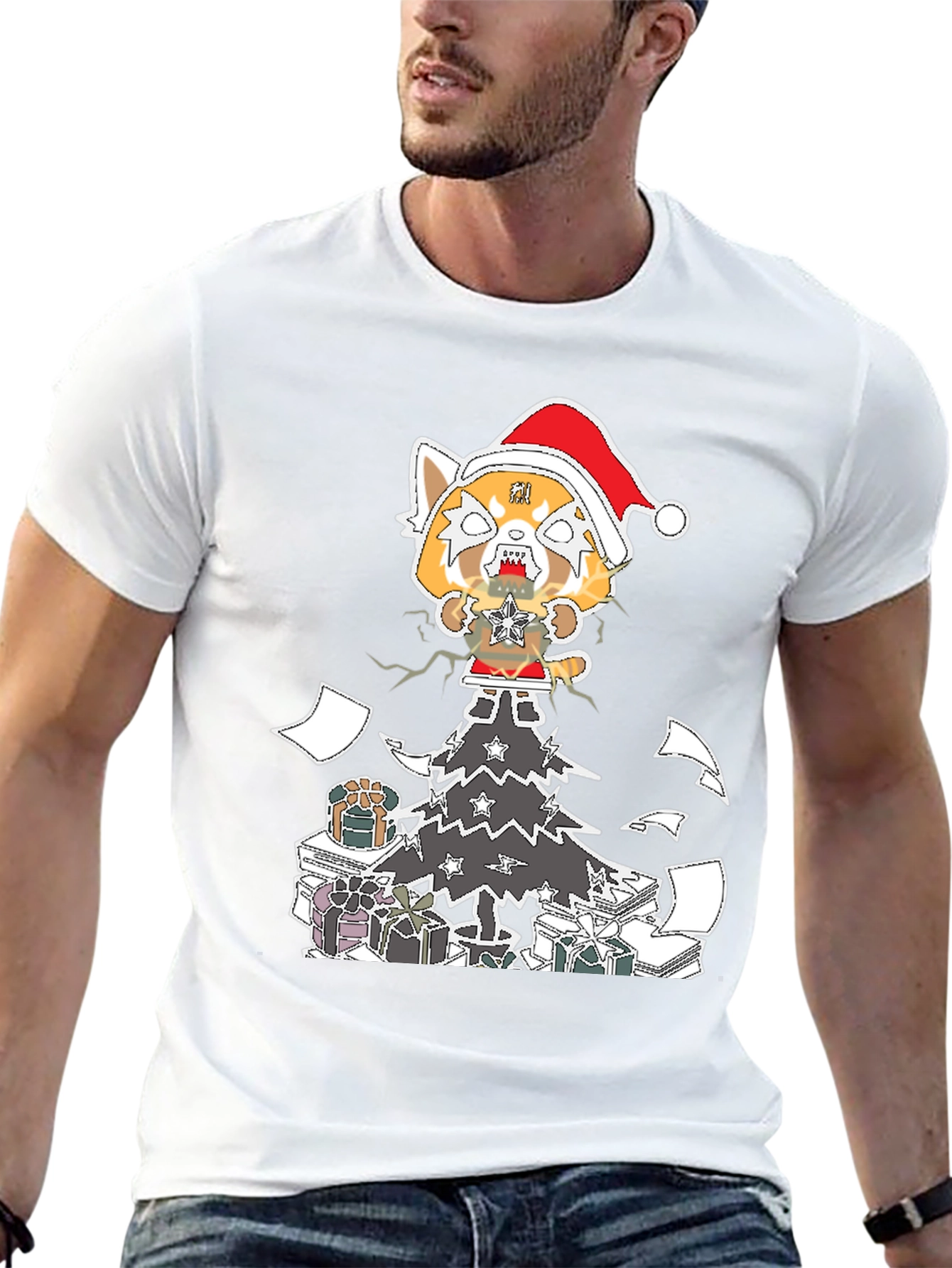 Aggretsuko Christmas T-Shirt - Heavy Metal Holiday