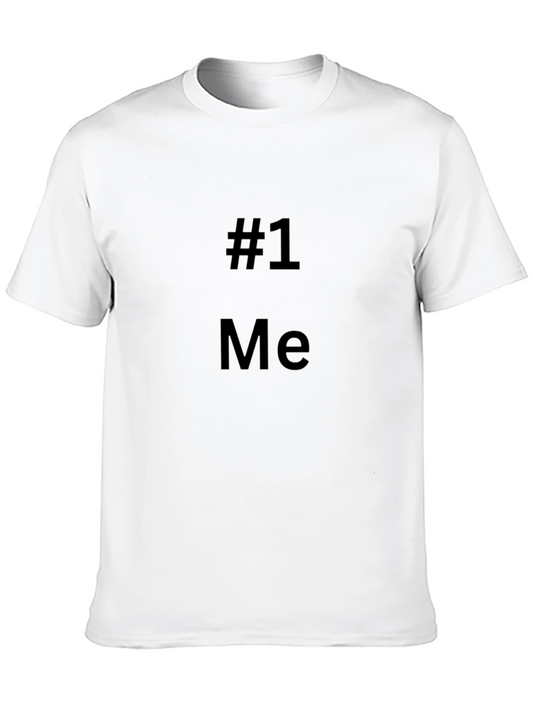 #1 Me T-Shirt - Black Crew Neck Tee Casual Style