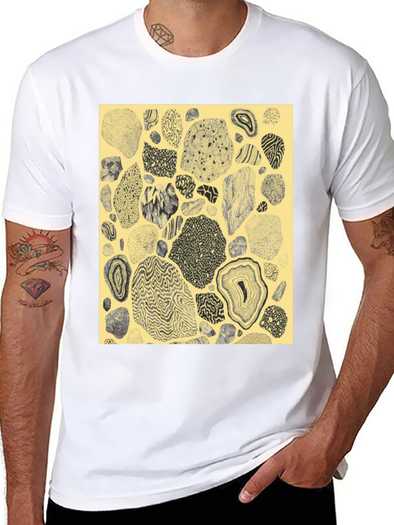 Abstract Geode Graphic Tee - Unique Art Shirt