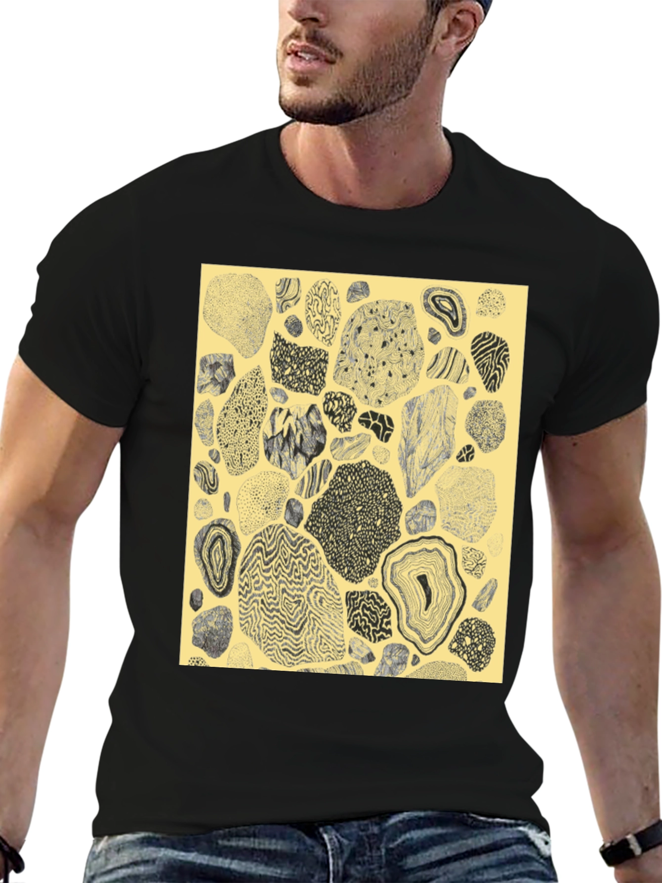 Abstract Geode Graphic Tee - Unique Art Shirt