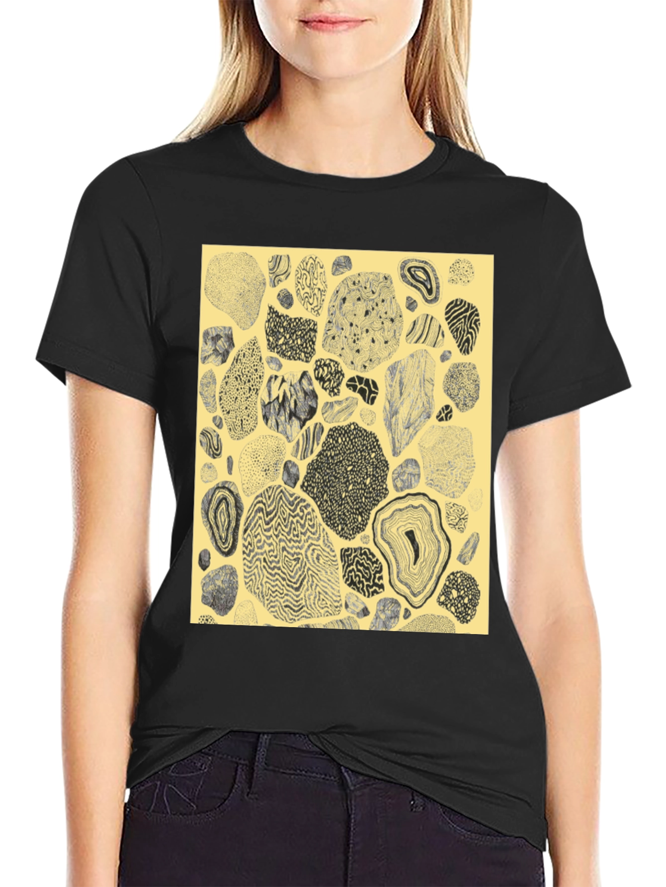 Abstract Geode Graphic Tee - Unique Art Shirt