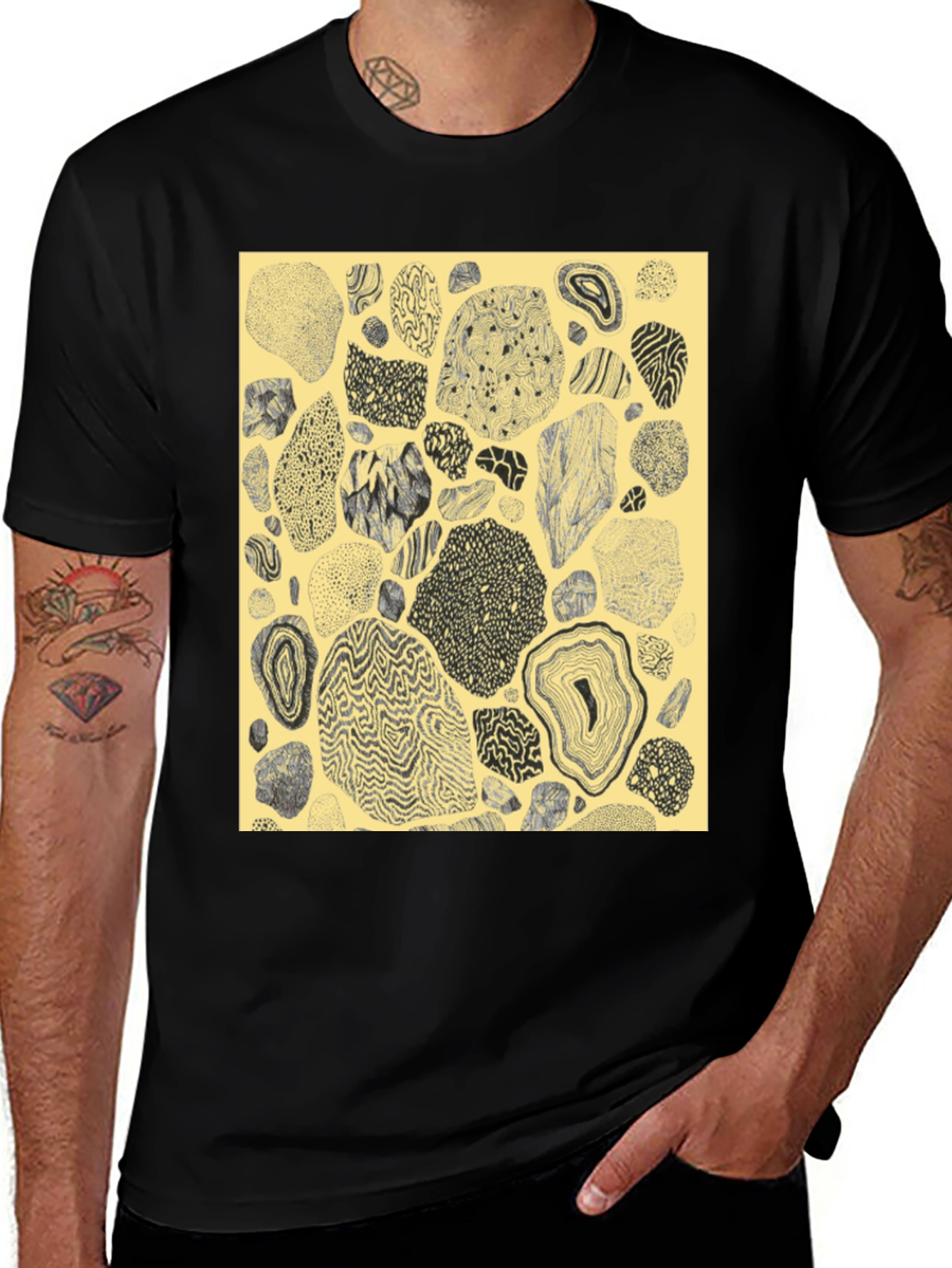 Abstract Geode Graphic Tee - Unique Art Shirt