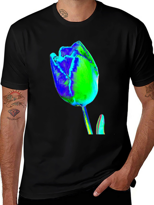 Abstract Tulip Graphic Print Tee