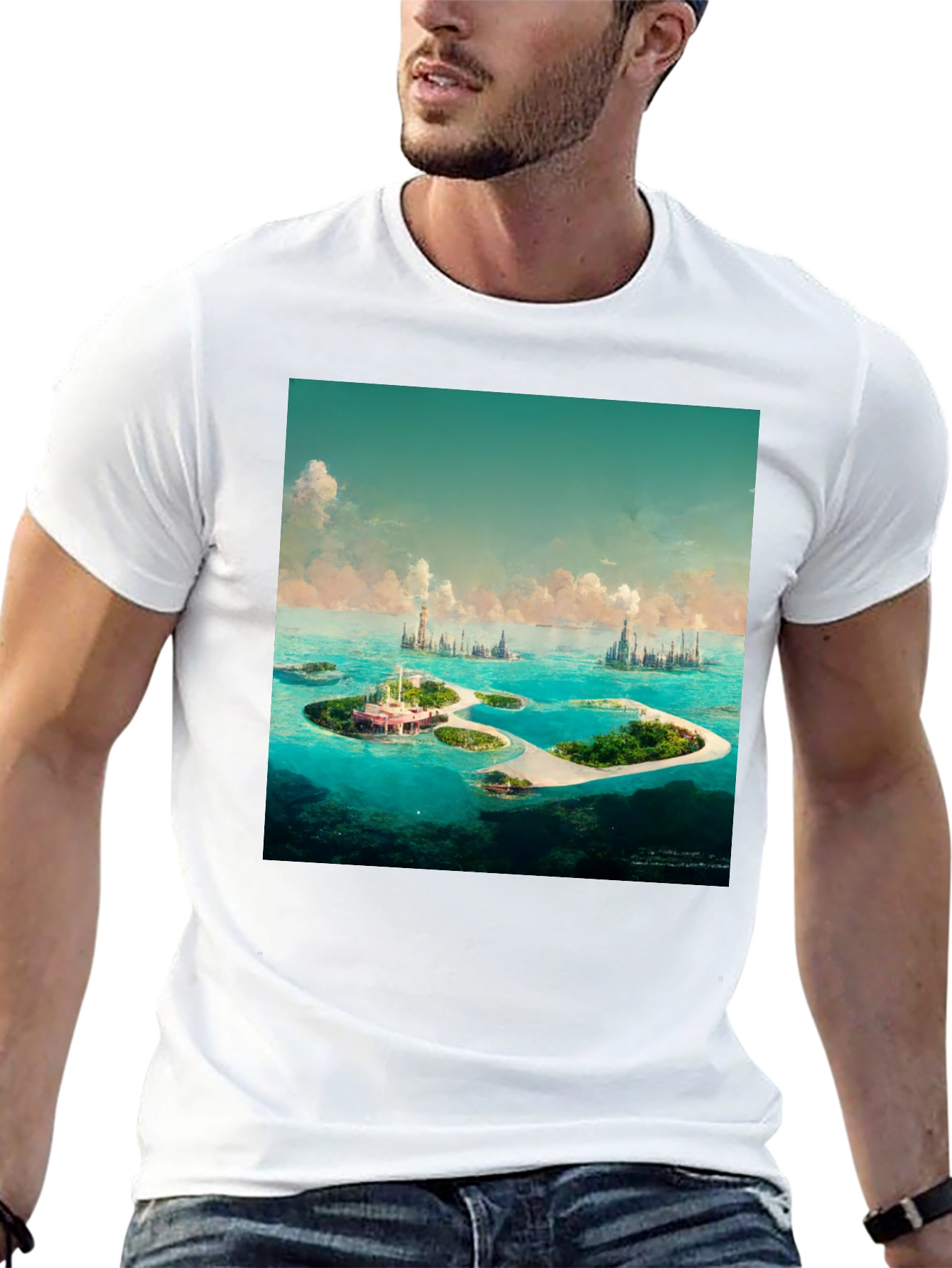 Island City Graphic Tee - Mens Black T-Shirt