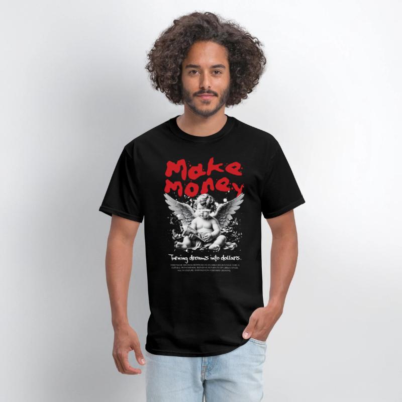 Make Money Angel Shirt, Divine Drip Streetwear Tee