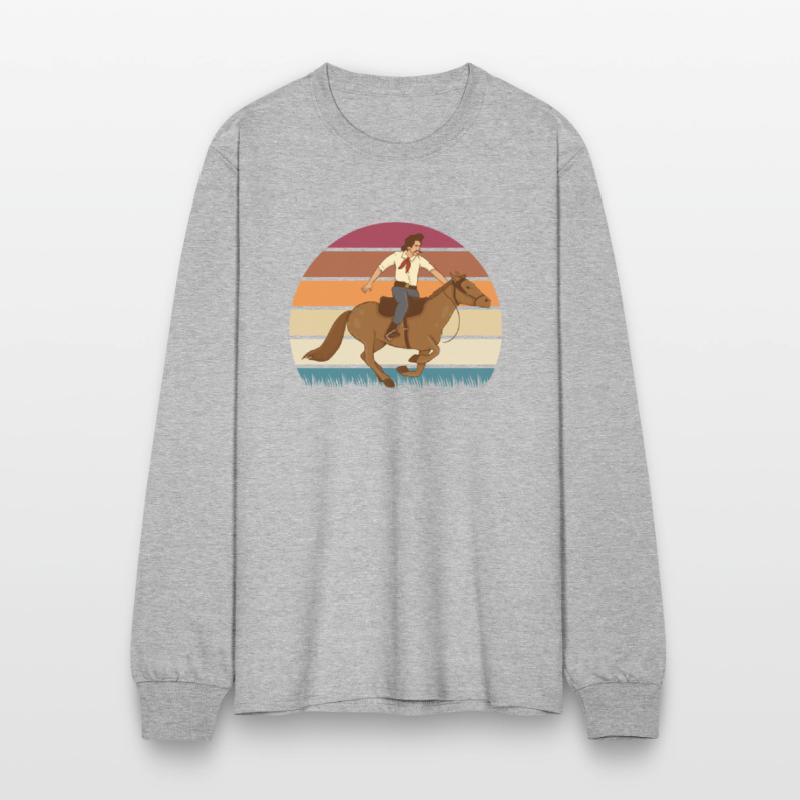 Man riding horse vintage