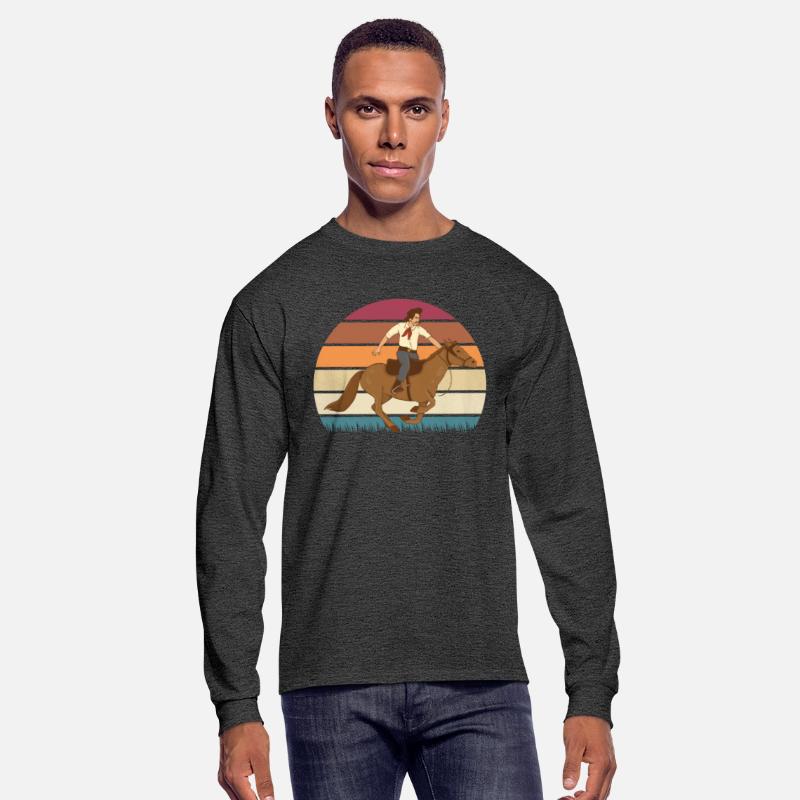 Man riding horse vintage