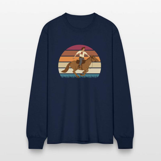 Man riding horse vintage