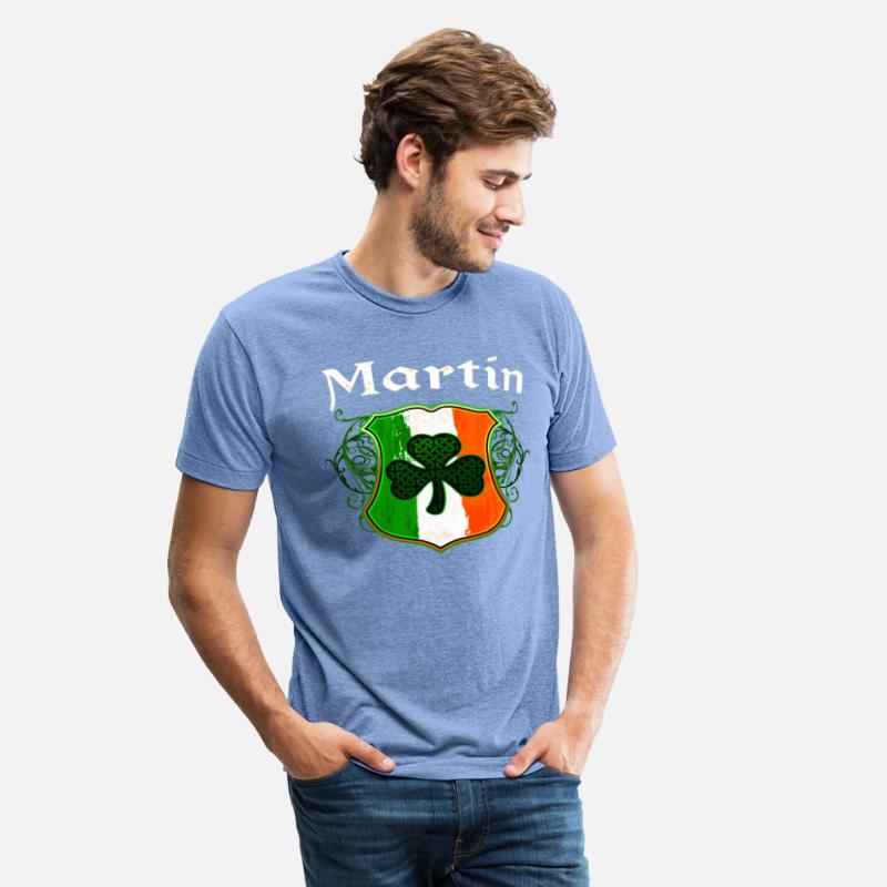 Martin Irish Surname Ireland Flag Shield Shamrock
