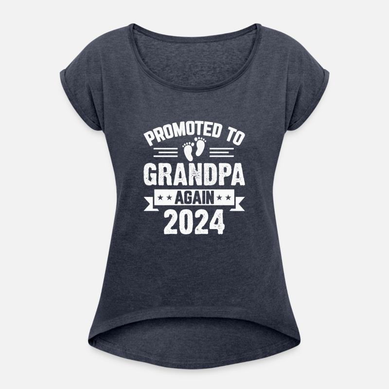 Men's Promoted To Grandpa Again Est 2024