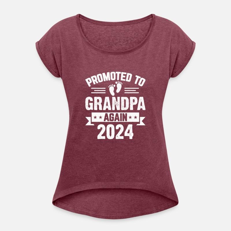 Men's Promoted To Grandpa Again Est 2024